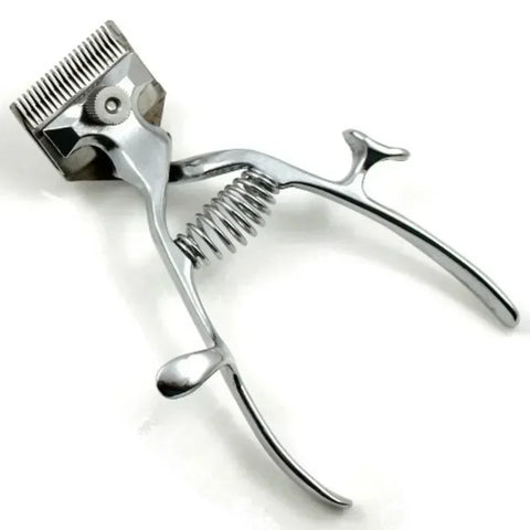 Portable Manual Hand Hair Clipper Stainless Steel Blade — Mechanical Squeeze Hair Cutter 14.8cm