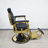Premium Gold Hydraulic Barber Chair | 360° Rotatable Reclining PU Leather | Professional Salon Chair White Black Green