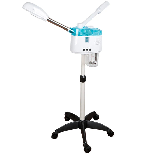 Professional Facial Steamer Hot Mist Ozone Sprayer 100W | 360° Spray Head Aromatherapy | Floor Standing Salon Steamer