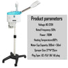 Professional Facial Steamer Hot Mist Ozone Sprayer 100W | 360° Spray Head Aromatherapy | Floor Standing Salon Steamer