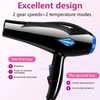 Professional Salon Hair Dryer Set 1200W | 12 Piece Kit Hot Cold Air | Wall Mount Hair Dryer Black
