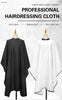 Professional Waterproof Barber Cape 140x160cm | Silicone Collar Anti-Static Hairdressing Cloth | Black White Salon Cape