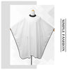 Professional Waterproof Barber Cape 140x160cm | Silicone Collar Anti-Static Hairdressing Cloth | Black White Salon Cape
