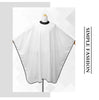 Professional Waterproof Barber Cape 140x160cm | Silicone Collar Anti-Static Hairdressing Cloth | Black White Salon Cape