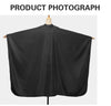 Professional Waterproof Barber Cape 140x160cm | Silicone Collar Anti-Static Hairdressing Cloth | Black White Salon Cape