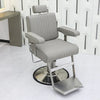 Retro Luxury Barber Chair High-End | Hydraulic Reclining Salon Chair | Black Chrome Gold Green Red Grey