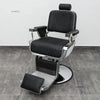 Retro Luxury Barber Chair High-End | Hydraulic Reclining Salon Chair | Black Chrome Gold Green Red Grey