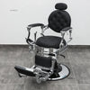 Retro Luxury Barber Chair High-End | Hydraulic Reclining Salon Chair | Black Chrome Gold Green Red Grey