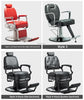 Retro Luxury Barber Chair High-End | Hydraulic Reclining Salon Chair | Black Chrome Gold Green Red Grey