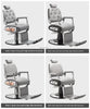 Retro Luxury Barber Chair High-End | Hydraulic Reclining Salon Chair | Black Chrome Gold Green Red Grey