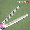 TITAN professional barber scissors double tooth thinning scissors6inch vg10 steel
